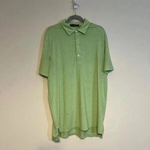 Polo Ralph Lauren RLX Horizontal Stripe Shirt XL Lime Green